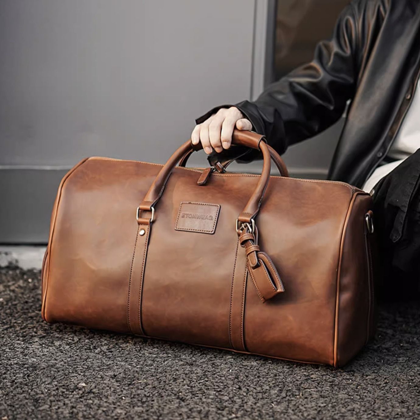 2色 ショルダーバッグ レザー ボストンバッグ 旅行 飛行機 大人 - メルカリ