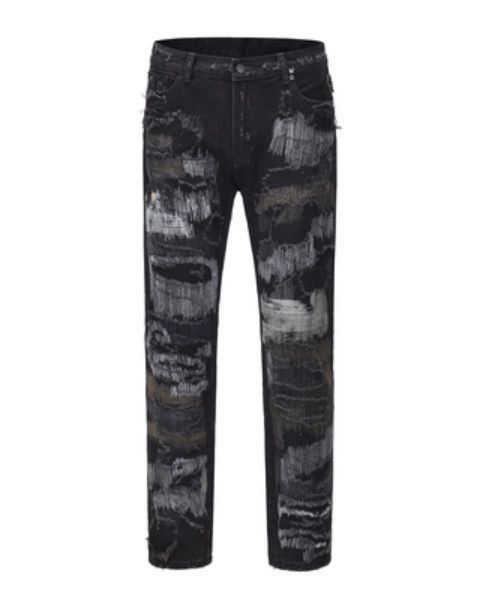  ジーンズ メンズ ダメージ ルーズ デニム ワイルド 韓国 その他 文房具 事務用品