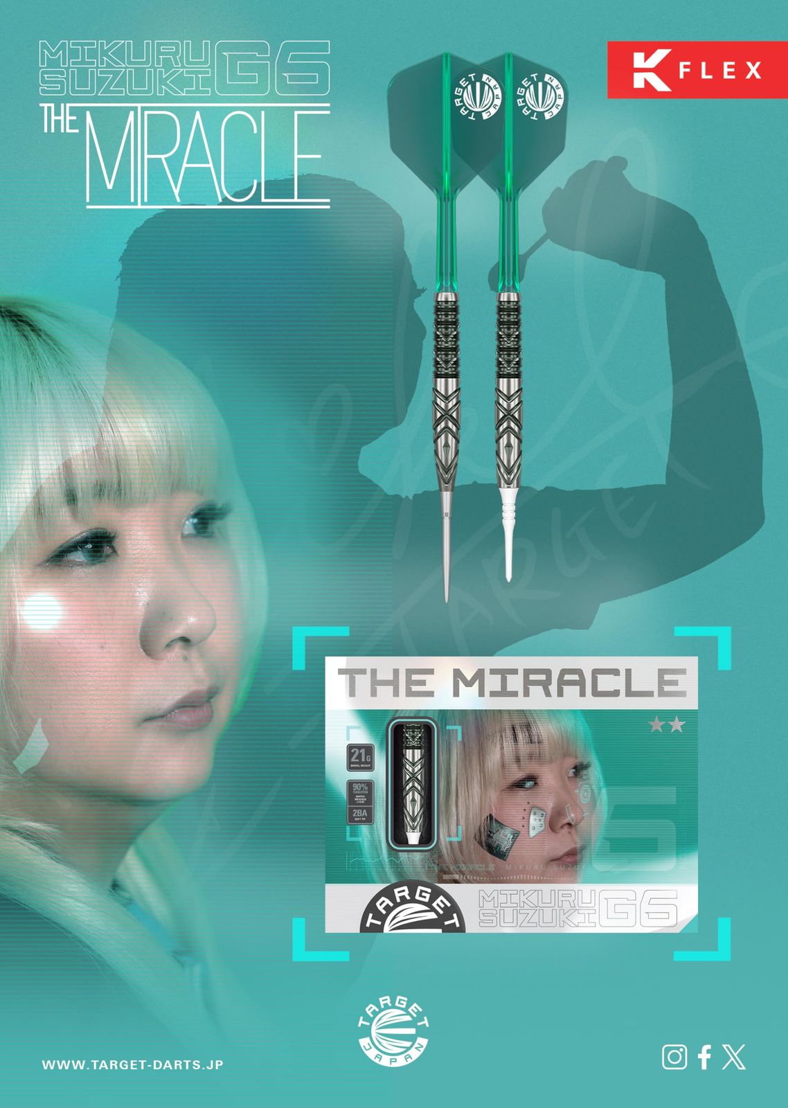  TARGET ターゲット THE MIRACLE GEN6 90 21 5G 2BA SOFT TIP DARTS ザ ミラクル G6 ソフトティップダーツ デジタルパズル ダーツ パズル ボードゲーム
