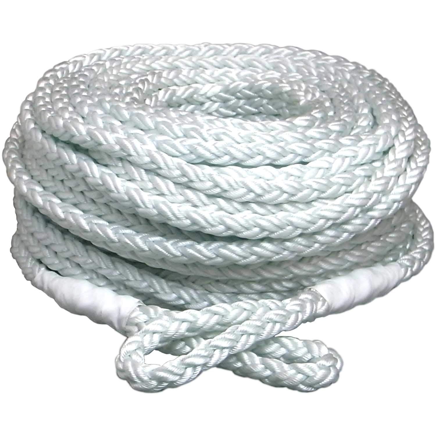 ウインチ用ナイロンクロスロープ 8打ち 8 mm×50 m 両端アイ加工 NR-8 CROSS-8-50