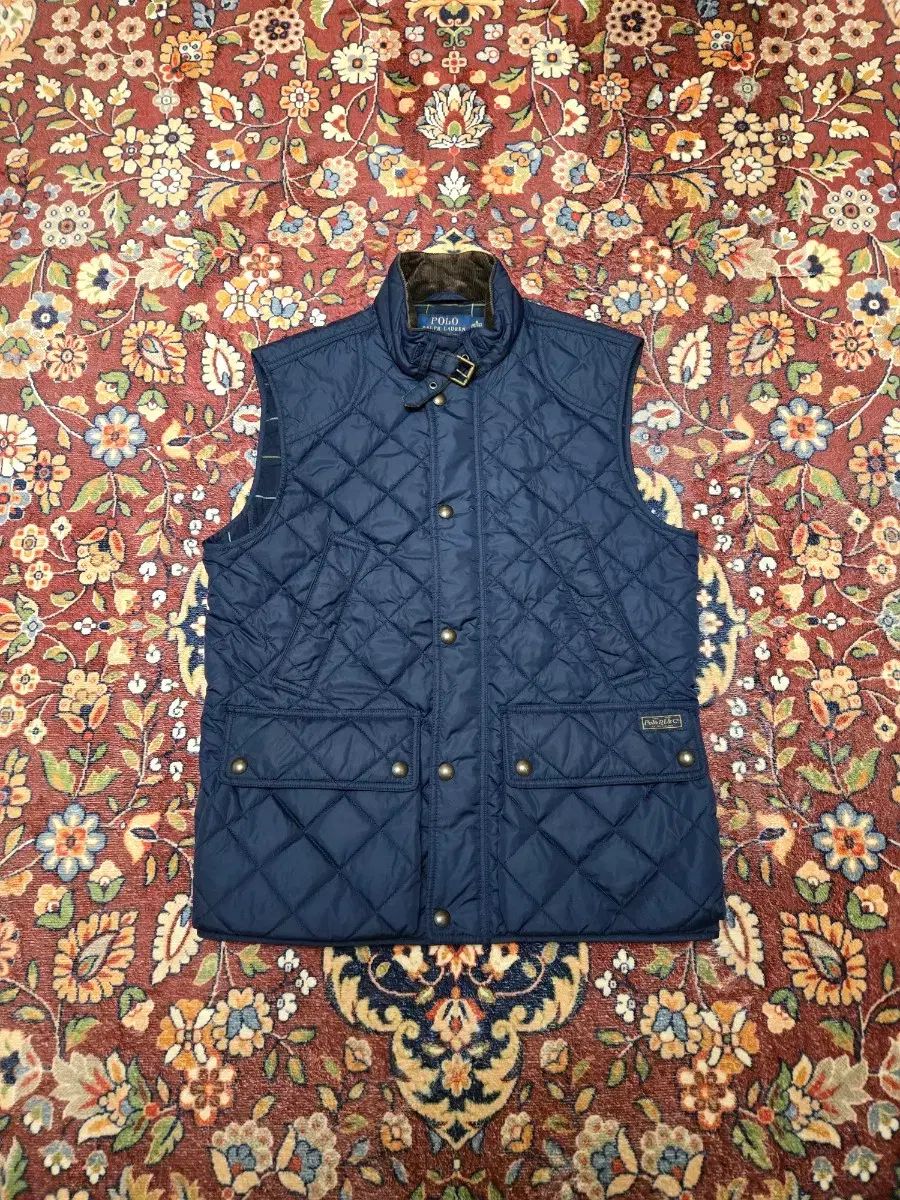 ポロラルフローレン メンズ キルティング ベスト (ネイビー / M