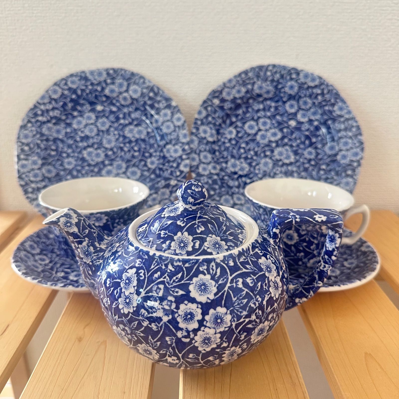 ♥ Calico ブルーキャリコ Burleigh 超 7点セット