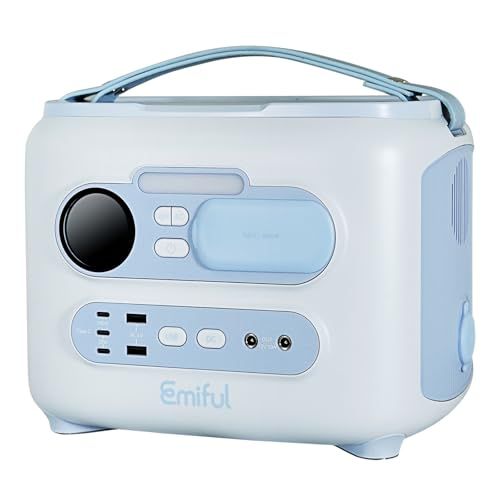 ポータブル電源 えみふる ブルー リン酸鉄リチウムイオン電池使用 容量 512 Wh 定格600 W 重量 約6 kg emi-pb 500-blue m