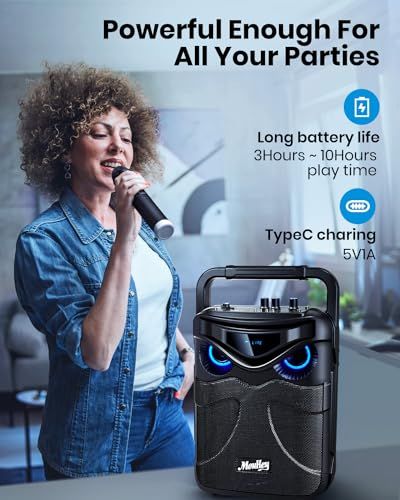  Moukey ワイヤレスマイク スピーカーセット PAセット 軽量 6.5インチサブウーファー Bluetooth対応 充電式 UHFマイク2本 録音MP 3|USB|TF ポータブルスピーカー 屋内 家庭用 カラオケ 街頭スピーチ 会 7 c 7034 e 9 その他 キッチン 食器