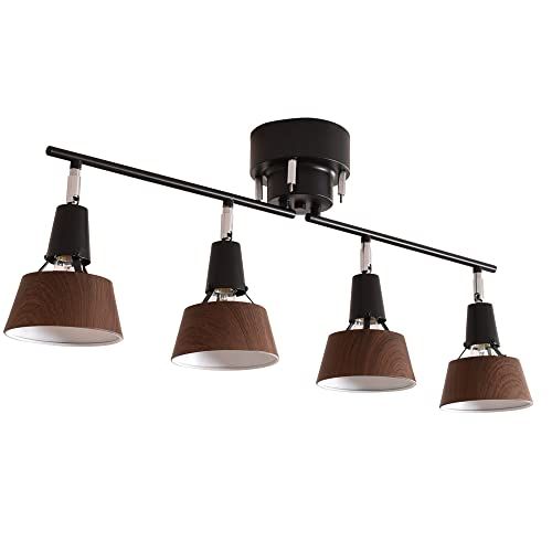 VENTOTA シーリングライト 4灯 LED対応 シーリング スポットライト E 26 木目 おしゃれ 北欧 リビング 天井 ダイニング 照明 照明器具 和室 寝室 Aurora 4 BR 電球 vo 415956 41 c 1 aa