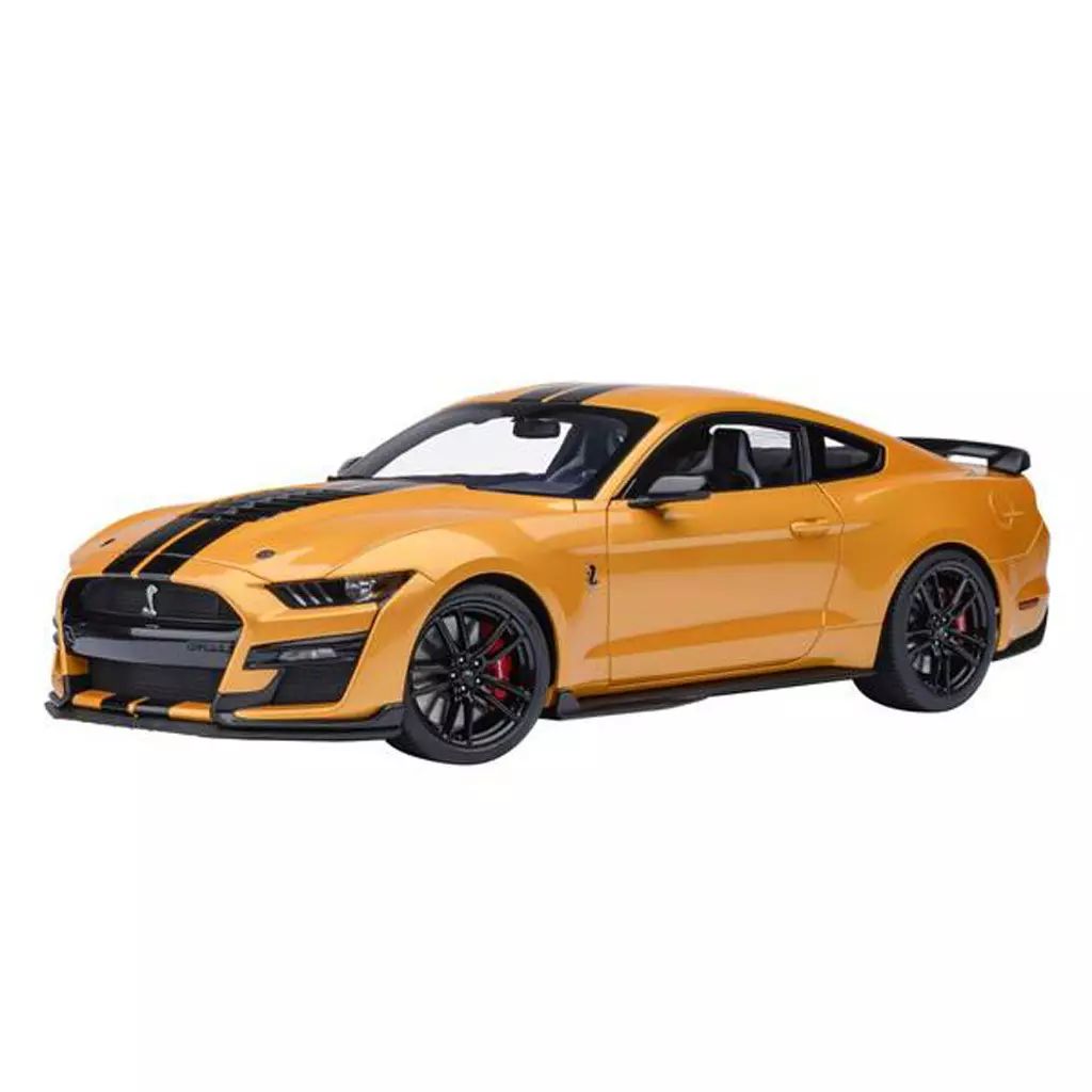 ミニカー 1|18 フォード マスタング シェルビー GT 500 オレンジ×ブラック ストライプ オートアート コンポジットモデルシリーズ 73099