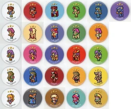 バッジ ピンズ キャラクター 全26種セット FINAL FANTASY 30 TH ANNIVERSARY EXHIBITION 別れの物語展 ファイナルファンタジーV ジョブチェンジバッジコレクション