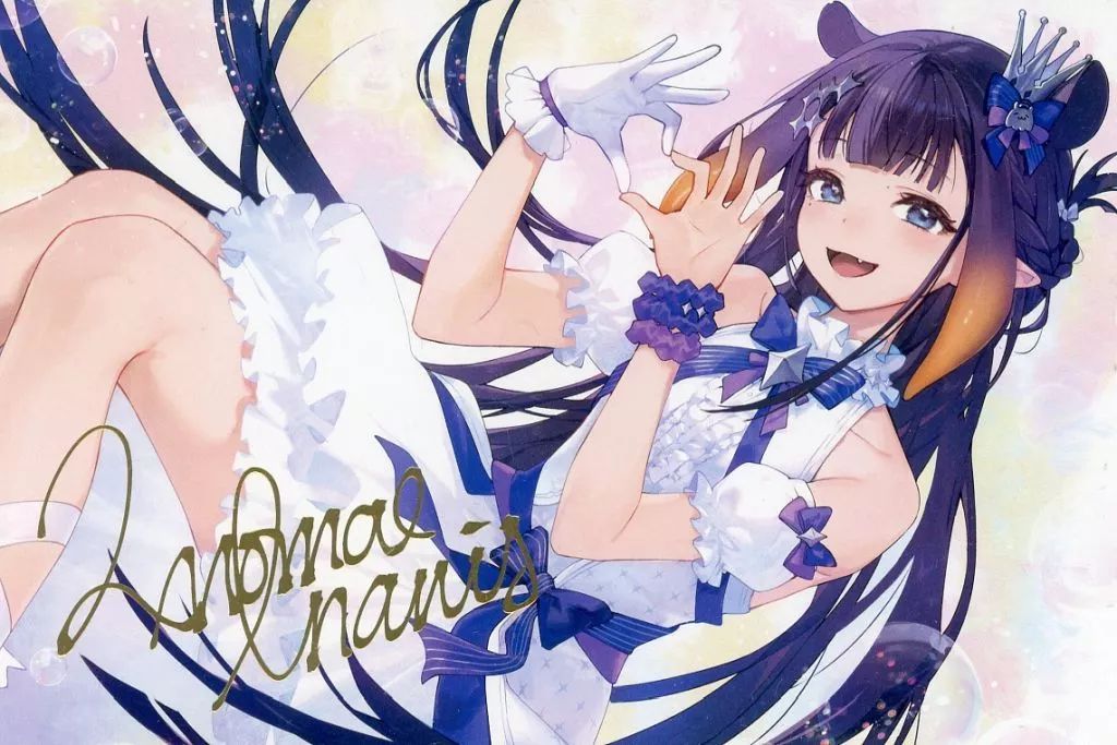 中古】ポストカード 一伊那尓栖 箔押し複製サイン入り一伊那尓栖描き