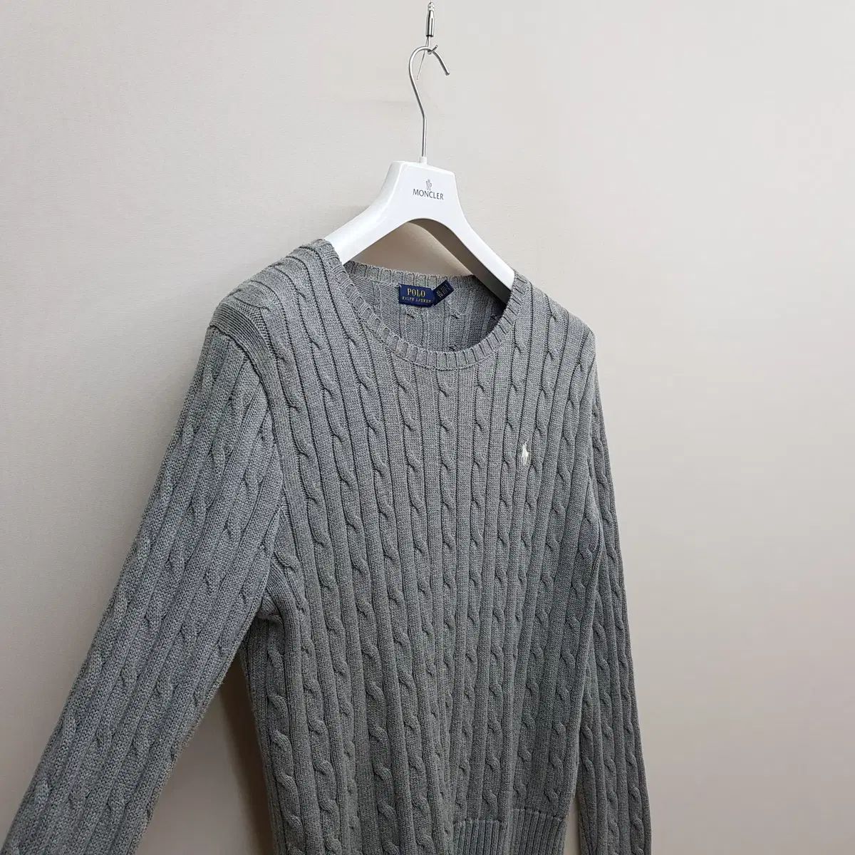 【美品】ポロラルフローレン ケーブルニット XL グレー コットン100% POLO RALPH LAUREN - 【タグ付き】ポロラルフローレン ケーブルニット