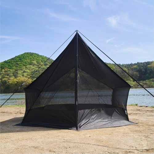 CAMVIL ZIP-TARP 六角形 防水タープ [ブラックゴムコーティング] 5.1