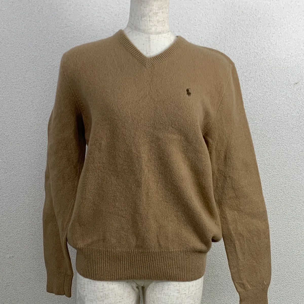 Polo Ralph Lauren ポロラルフローレン ニット M キャメル Vネック