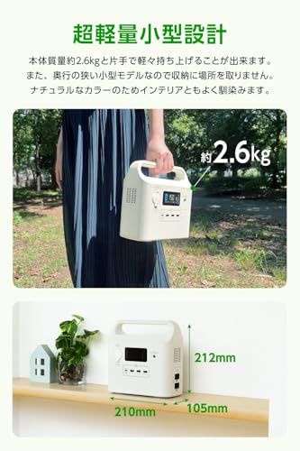 迅速に発送 200 Wポータブル電源 リチウムイオンバッテリー TL 152 W-KW 227 Wh 62400 mAh 軽量 小型 正弦波 USB-C 急速充電 PD対応 LEDライト搭載 ホワイト db 47 a 67 f その他 キッチン 食器