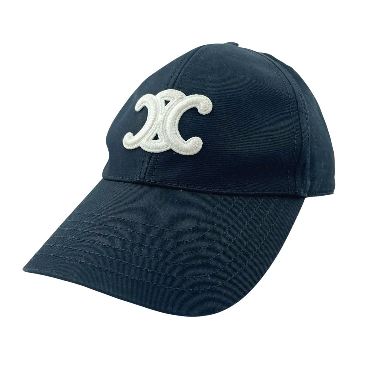 中古】CELINE セリーヌ トリオンフ ベースボールキャップ / コットン