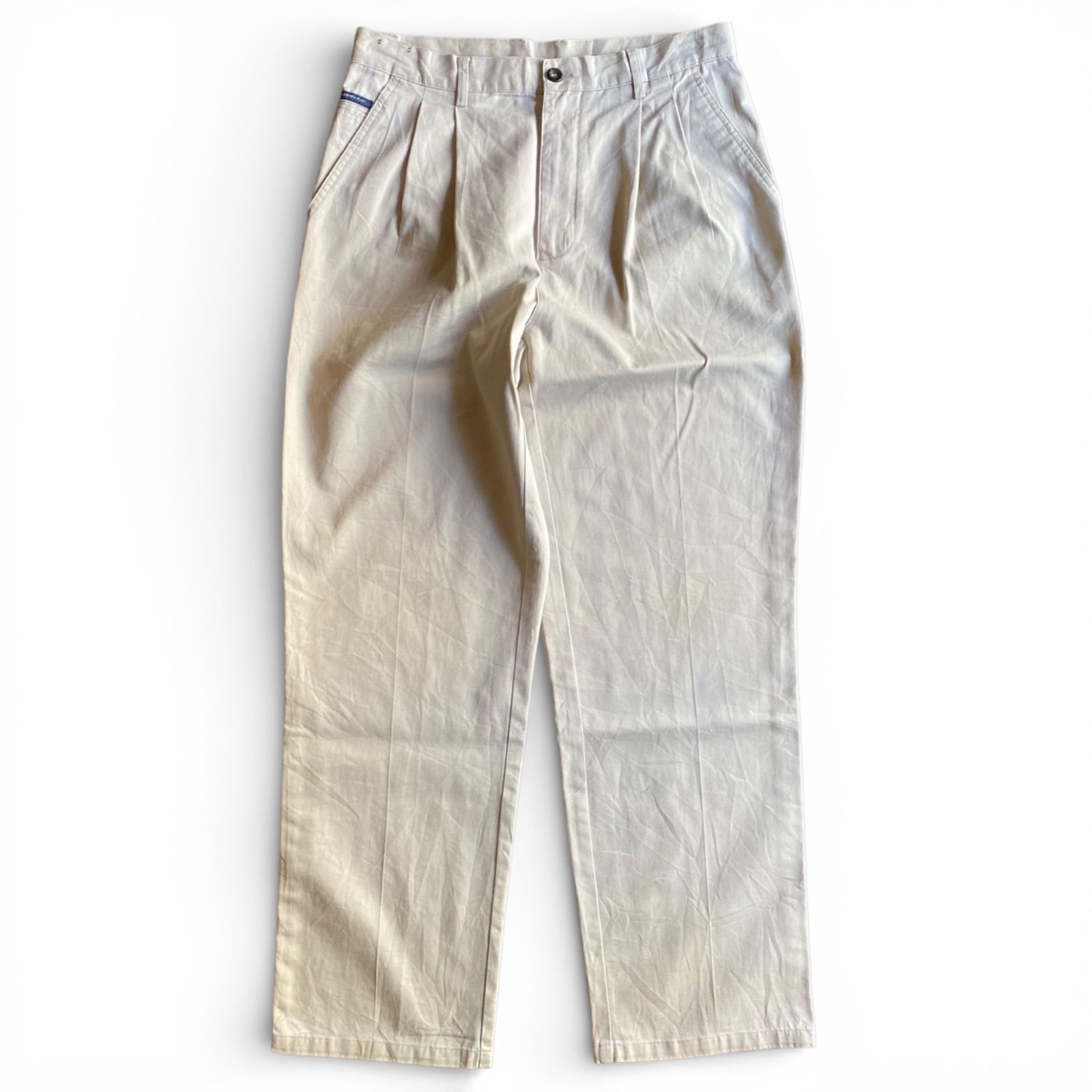 超美品 Ralph Lauren ツータック チノ アンドリュー 白 アイボリー Ralph Lauren - 古着 ラルフローレン Ralph Lauren POLO by Ralph