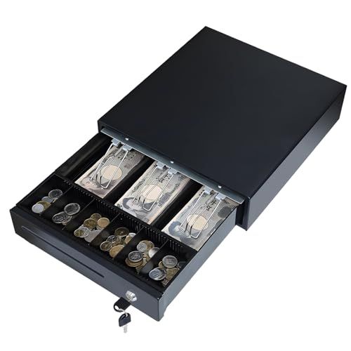 キャッシュドロア 小型 自動 + 手動 エアレジ対応 3札 6硬貨 4 種の