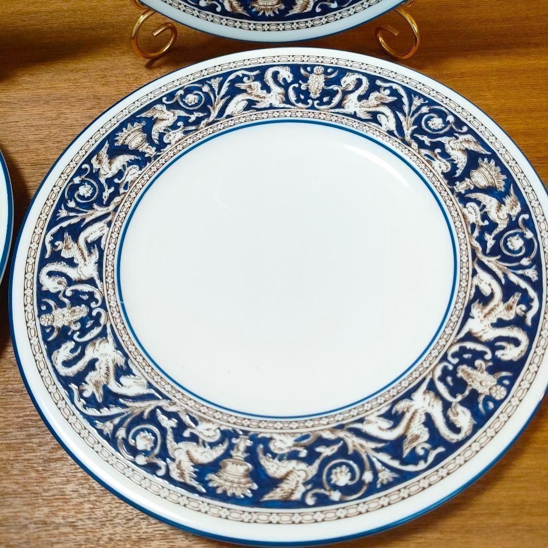 美品☆ウエッジウッド フロレンティーン コバルト サラダプレート 4枚