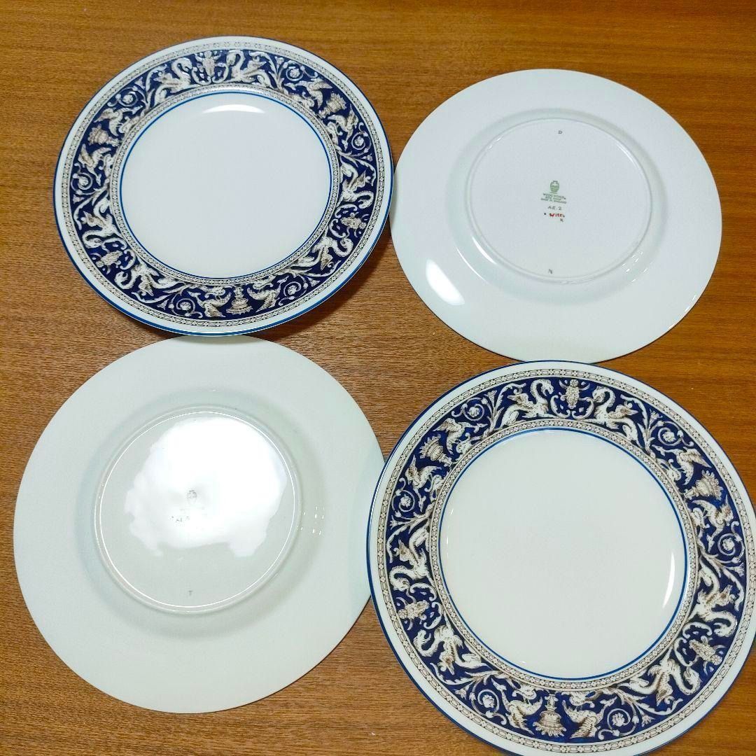 美品☆ウエッジウッド フロレンティーン コバルト サラダプレート 4枚