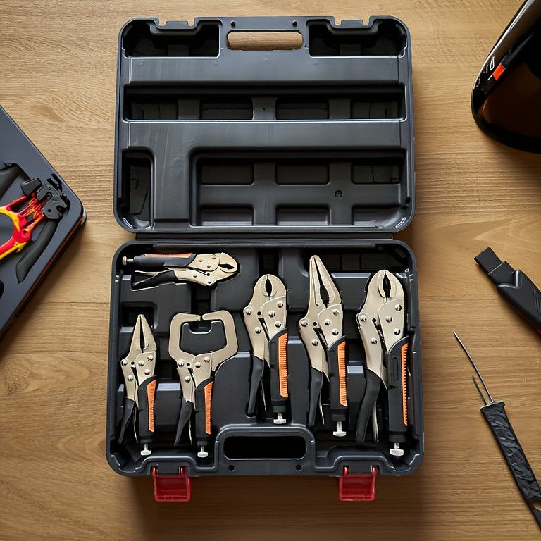 高炭素鋼製 多機能プライヤーセット ポータブル 軽量 DIY 丈夫 ハンドツール コンパクト 作業工具 選べるセット数 6本セット