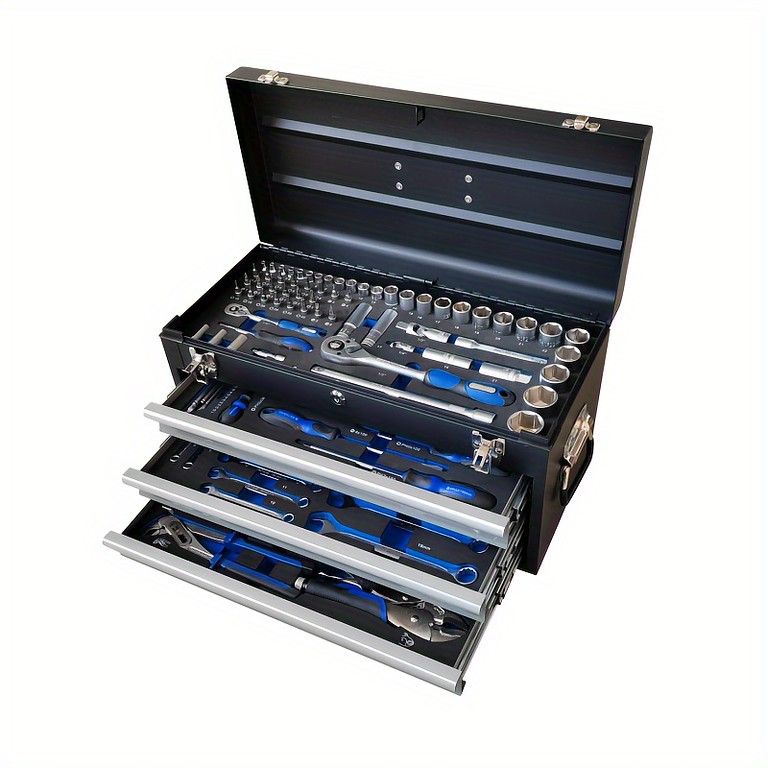 自転車　メンテナンスセット　工具箱付き 108点プロ仕様】引き出し付き多機能ツールセット 車/家/自転車