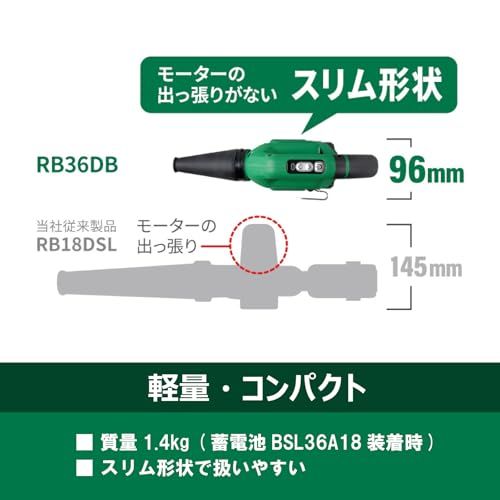  迅速に発送 HiKOKI ハイコーキ 36 V ブロワ RB DB アグレッシブグリーン バッテリー 充電器 小型 軽量 低騒音 風量3段切替 NN 6 decea 48 その他 キッチン 食器