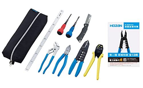 迅速に発送 ホーザン HOZAN 電気工事士技能試験工具セット 基本工具一式 P 958 VVFストリッパー 候補問題全13問の解説動画付ハンドブック DK 28 b 892551