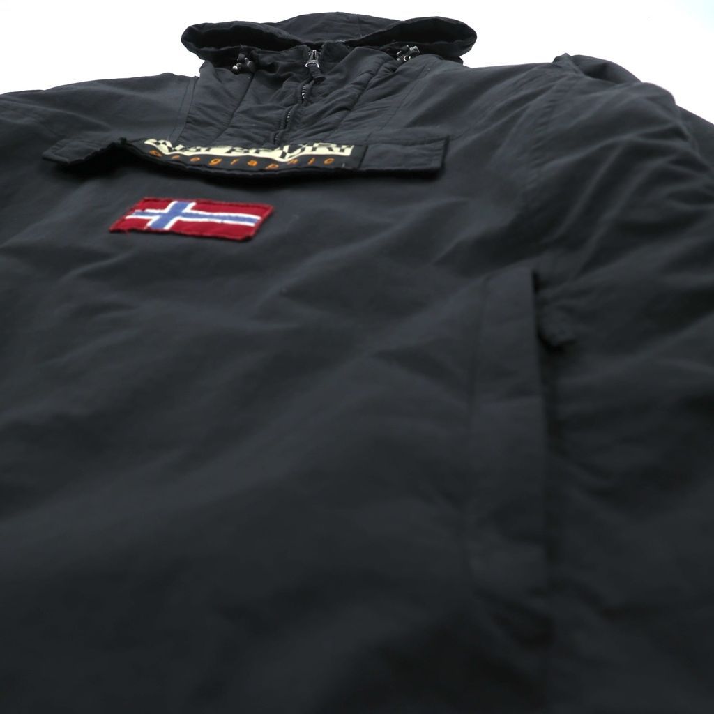 NAPAPIJRI フリース裏地 ハーフジップ 中綿 アノラックパーカー