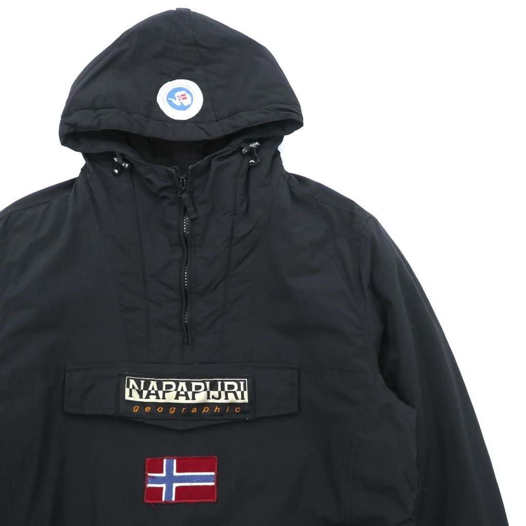 NAPAPIJRI フリース裏地 ハーフジップ 中綿 アノラックパーカー