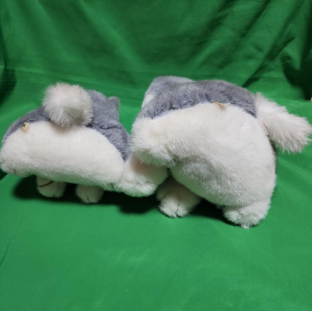日本製 レトロ ヴィンテージ ぬいぐるみ シベリアンハスキー 犬 - メルカリ