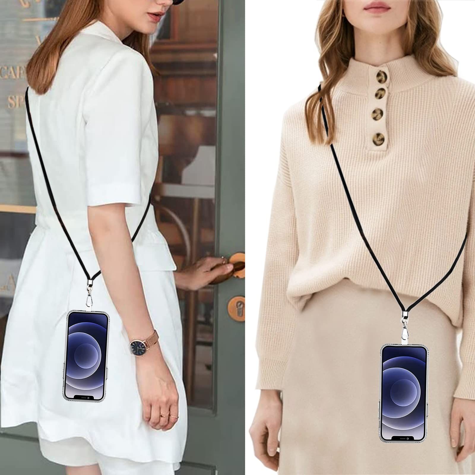 BonwFzin 適用 Xperia 10 VII ケース ショルダー クリア 透明