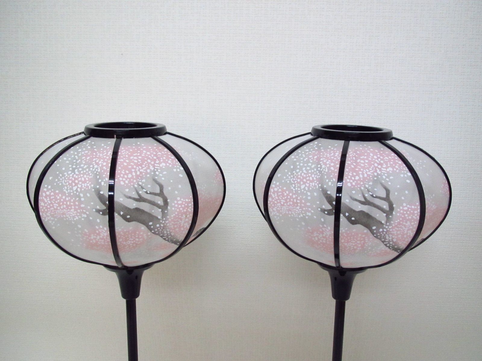 雪洞 ぼんぼり 京かすみ35号コードレス 高さ約35 cm 笠の大きさ直径14