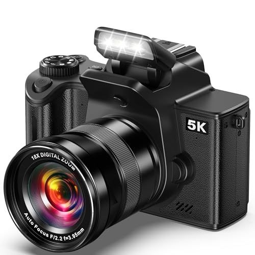 デジカメ 5 K 8000万画素 一眼レフカメラ マクロ撮影 WIFI転送機能 スマホに送れる デジタルカメラ 18倍デジタルズーム AFオートフォーカス機能 LEDライトウェブカメラ 4.0インチ IPS タッチスクリー 自撮り 32 GBマイ 8 e 33 dfa 6