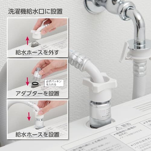 洗い残しに差が出る洗濯機とホースの間に G