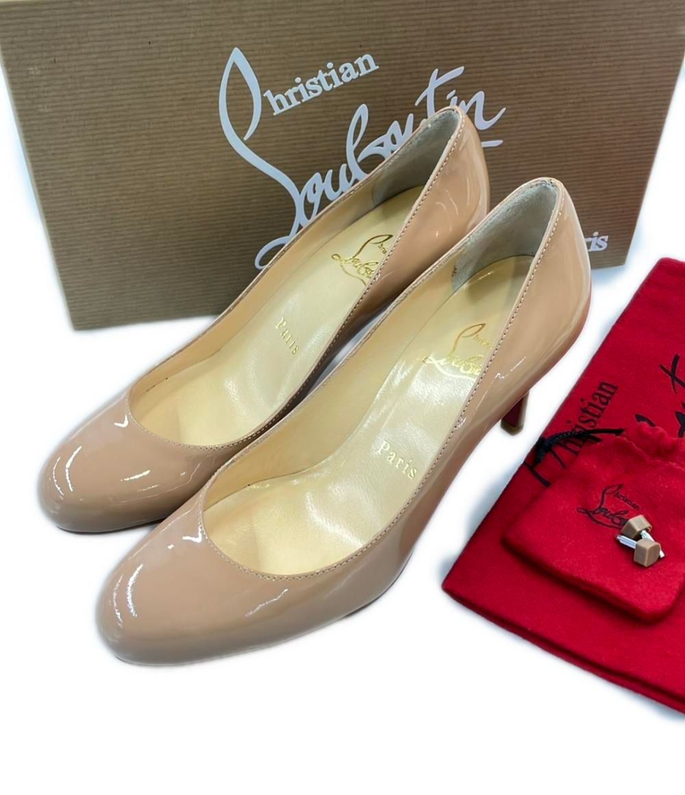 美品 クリスチャンルブタン パンプス エナメル レディース SIZE 35