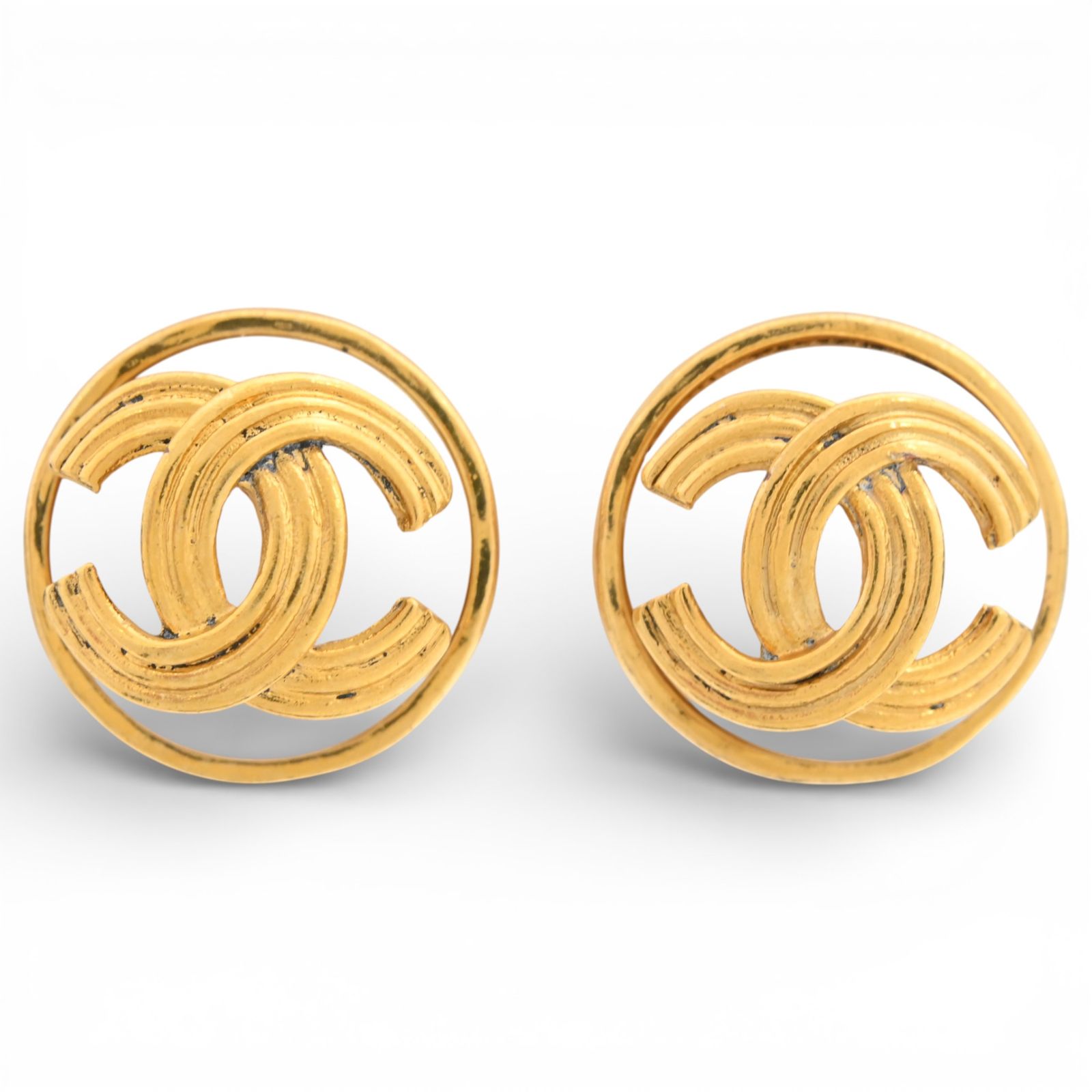 シャネル ココマーク フェイクパール ラウンド クリップ イヤリング A