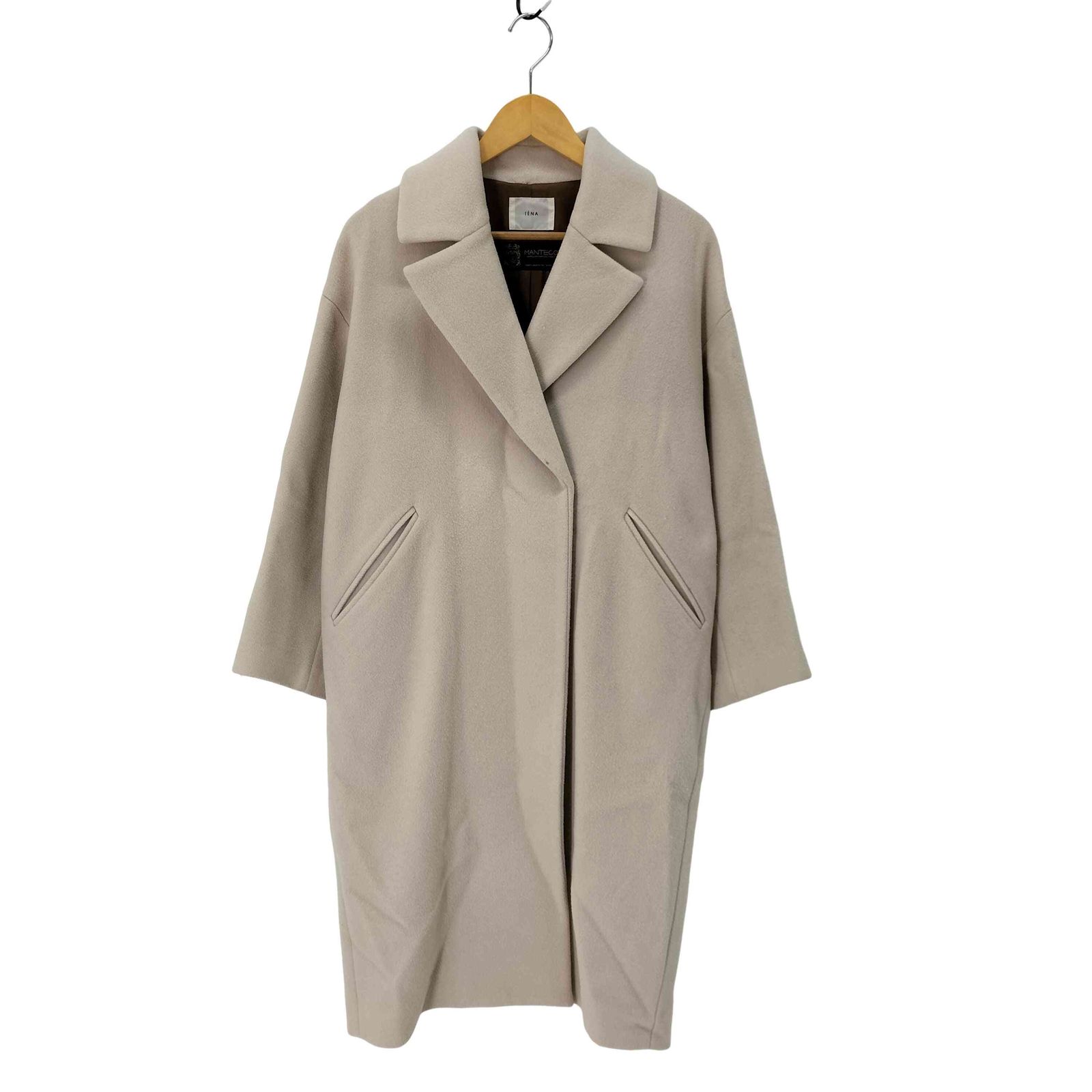 IENAイエナ　イタリア製MANTECOボリュームコート　薄ベージュ　38 イエナ IENA イタリア製 MANTECO チェスターコート レディース JPN：38