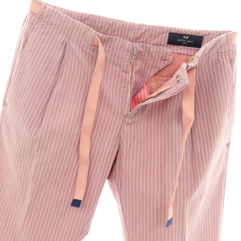 中古】アントレアミ ENTRE AMIS ストレッチ コットン ストライプ