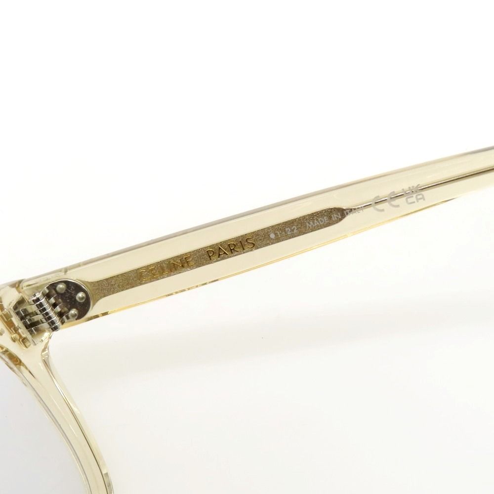【中古】セリーヌ CELINE CL500981 セルフレーム メガネ クリアベージュ【サイズ50□20 140】【レディース】 中古】セリーヌ CELINE CL500981 セルフレーム メガネ クリアベージュ