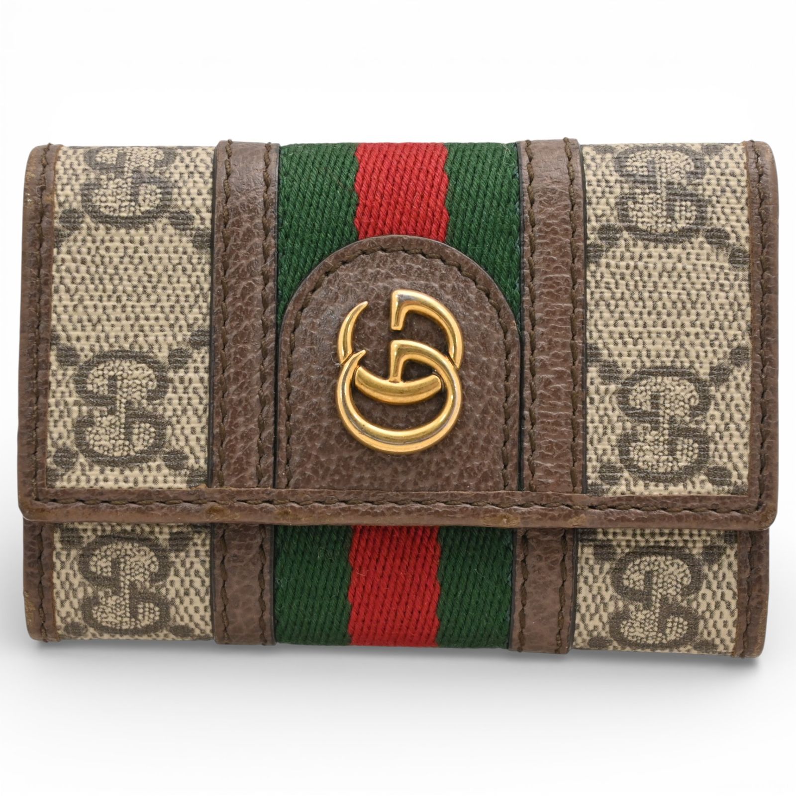 グッチ オフィディア シェリーライン GGスプリーム 6連 キーケース A