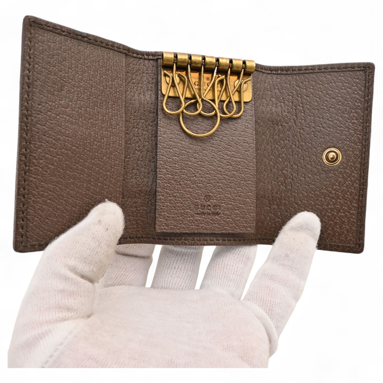 グッチ オフィディア シェリーライン GGスプリーム 6連 キーケース A