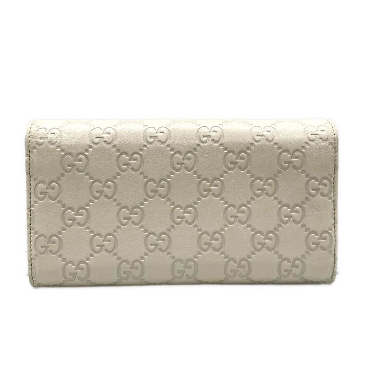 GUCCI アイボリー 長財布　レザー GUCCI ラブリーハート GG レザー 長財布 アイボリー W ホック - メルカリ
