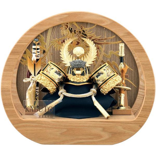 五月人形 丸型 コンパクト 円型 丸形 徳川 兜 徳川家康 兜飾り アクリルケース0510 GKC