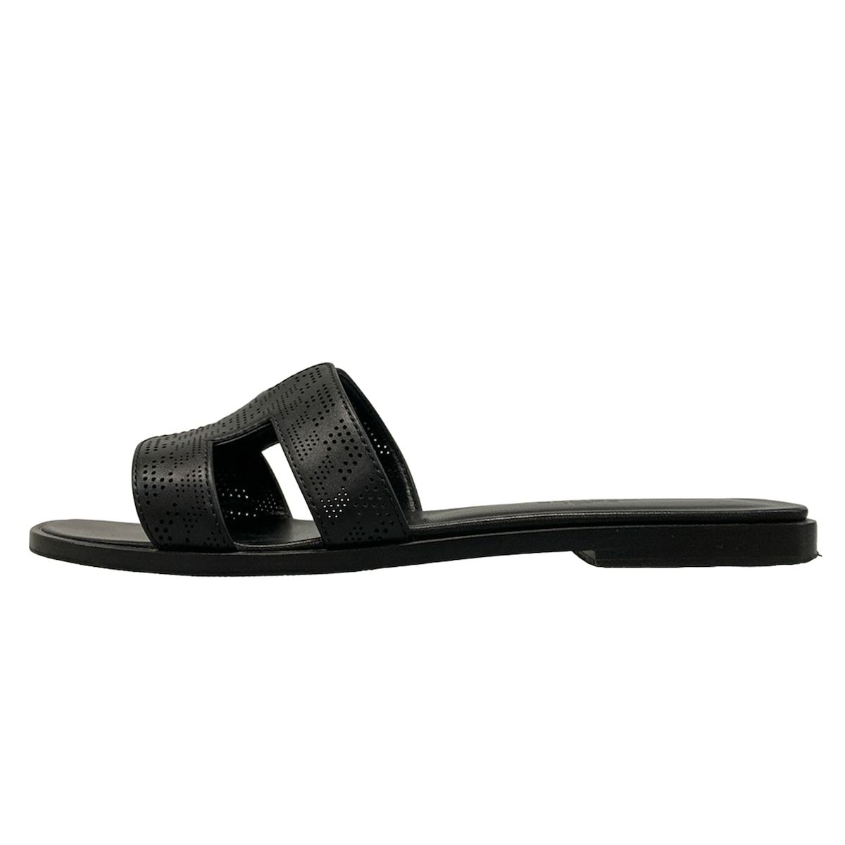 エルメス サンダル 35 1/2 レディース 黒 HERMES(エルメス) サンダル 35 1/2 レディース オラン 黒 レザー