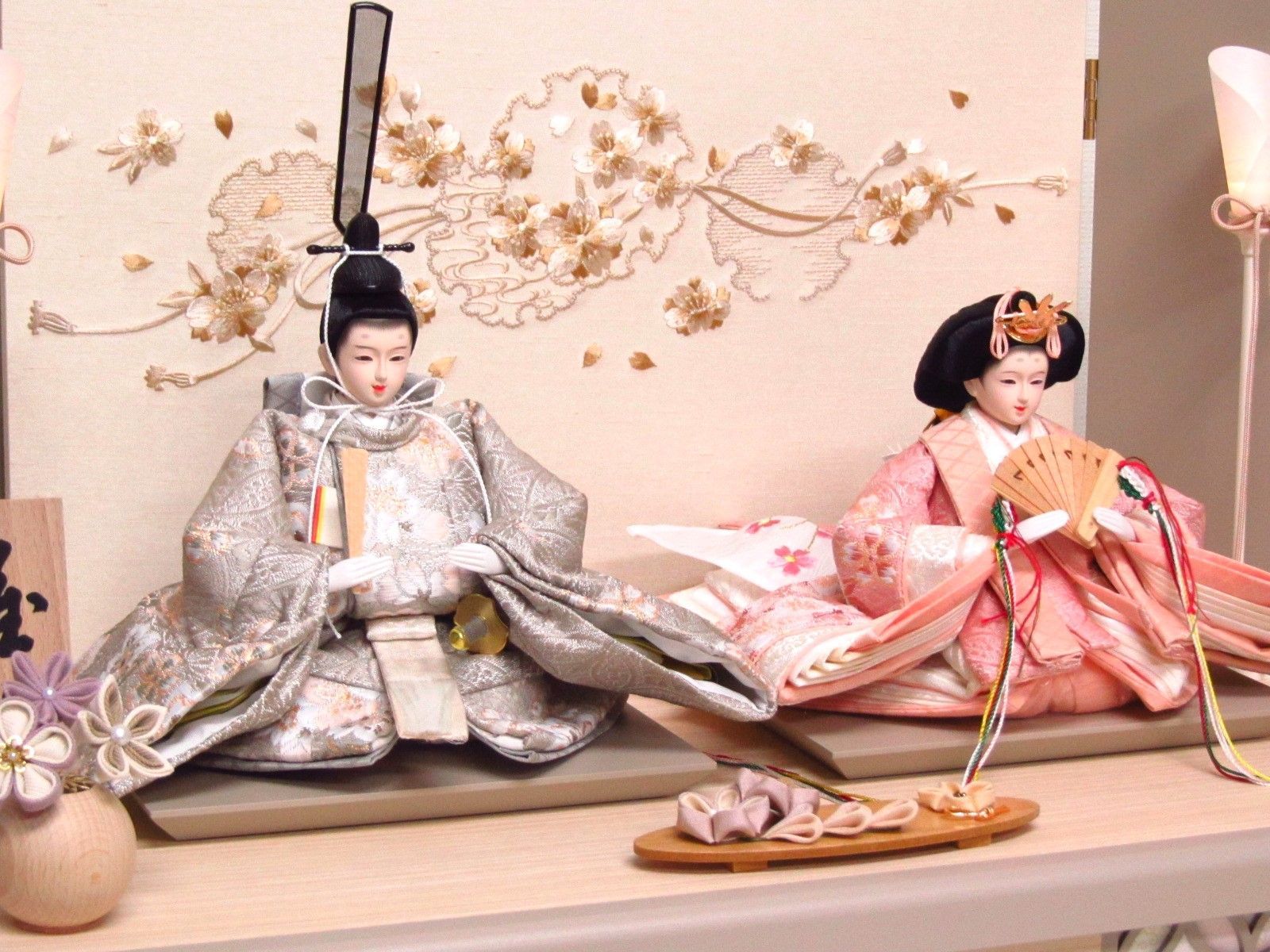 雛人形 間口55×奥行き35×高さ45ｃｍ 飾り外寸 ひな人形 親王飾り 収納飾り あいはる 藍春