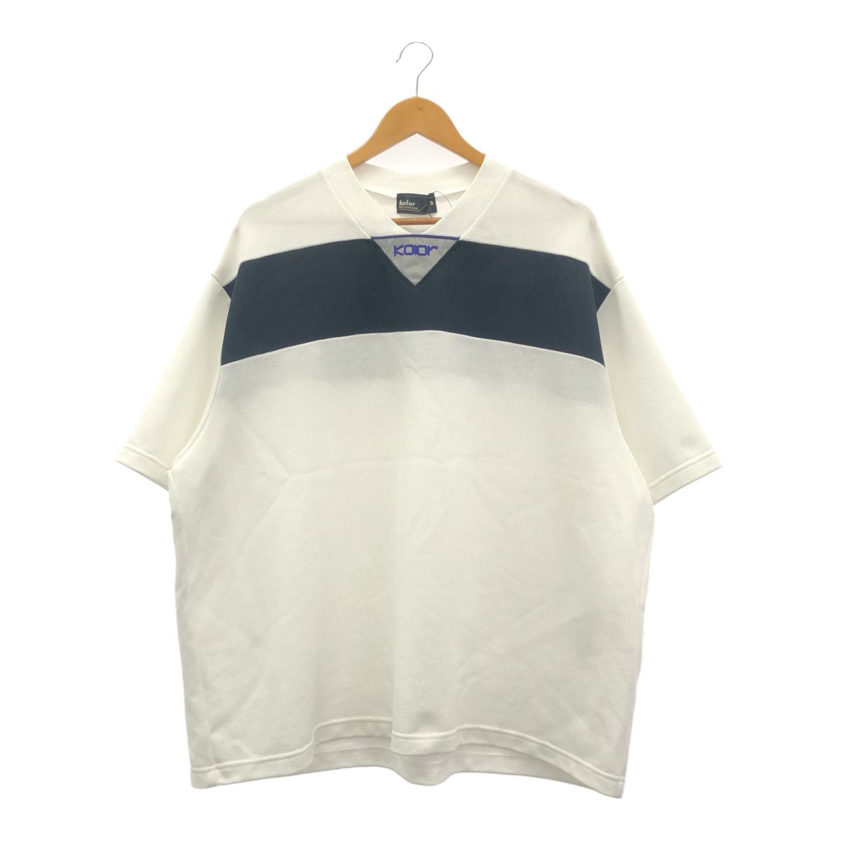 KOLOR カラー 24/SS 24SCM-T02201 刺繍ロゴメッシュTシャツ サイズ3
