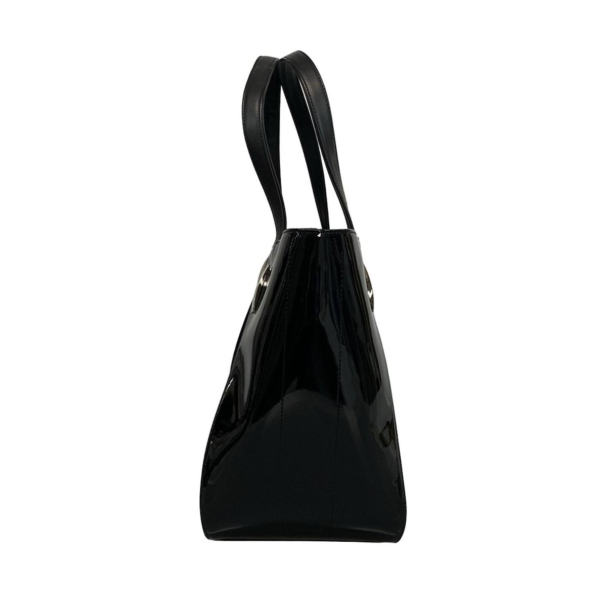 傳濱野(デンハマノ) トートバッグ美品 - 黒 フェザー(羽) レザー