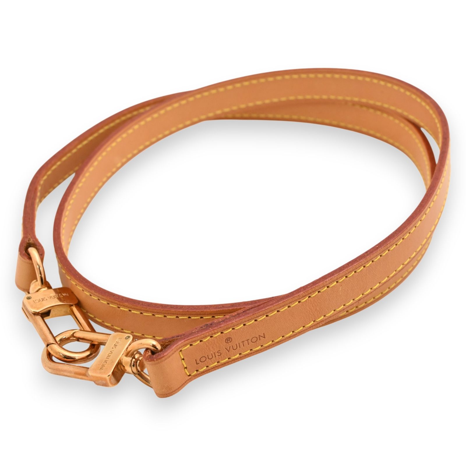 ルイヴィトン ヌメ革 ショルダーストラップ ゴールド金具 Aランク