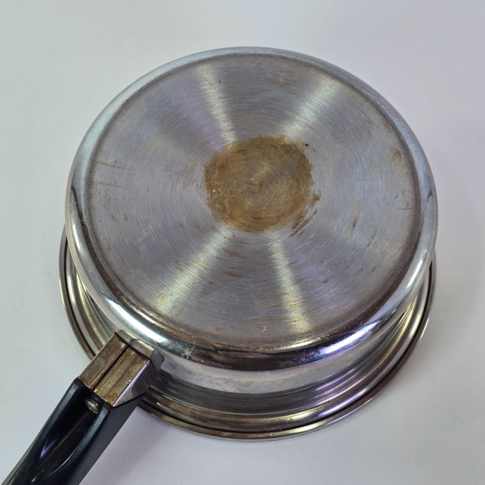 Amway Queen 中 ソースパン 片手鍋 蓋付 旧型 片手 鍋 ステンレス