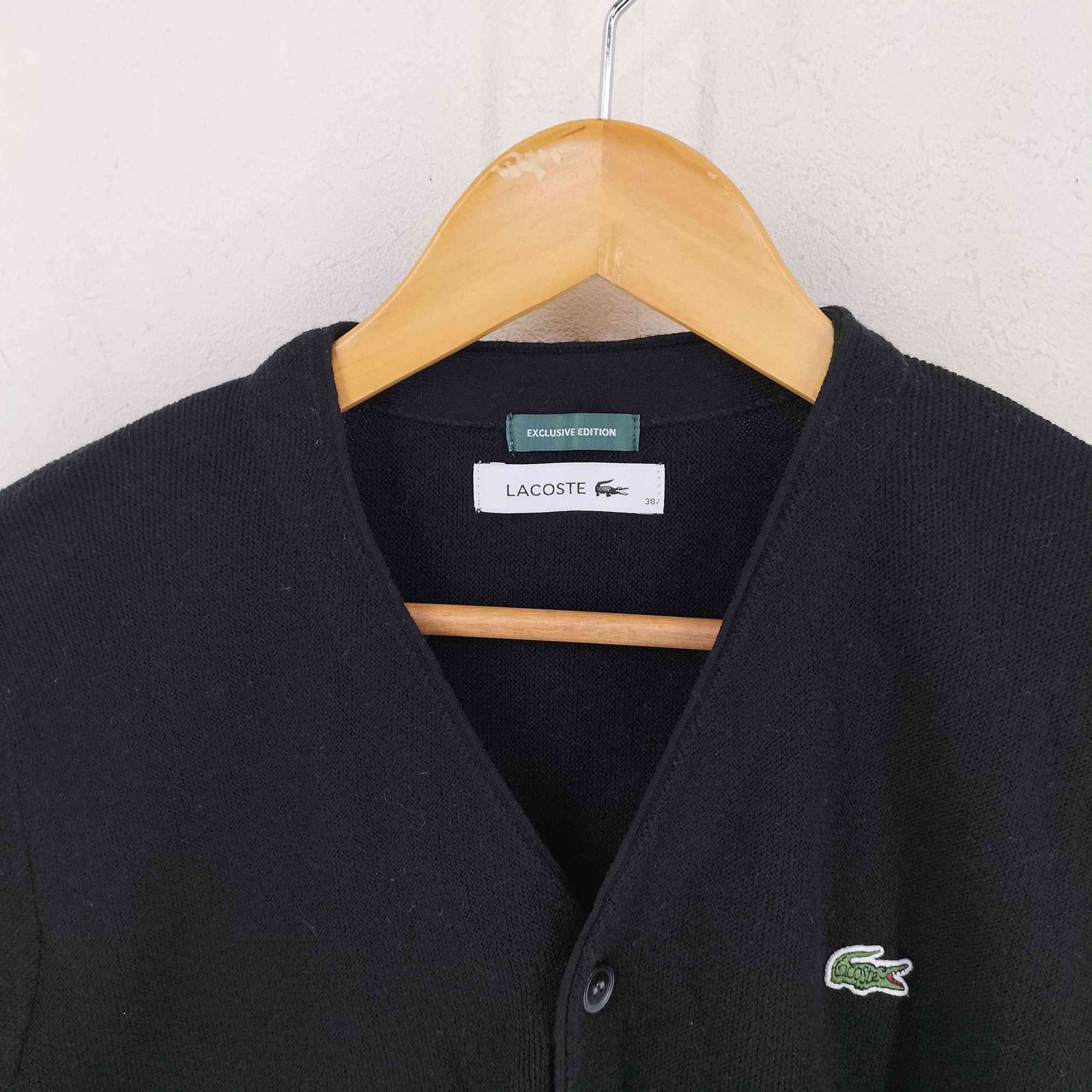 LACOSTE カーディガン EXCLUSIVE EDITION ラコステ LACOSTE EXCLUSIVE EDITON ロゴ刺繍 ウール混 ニット