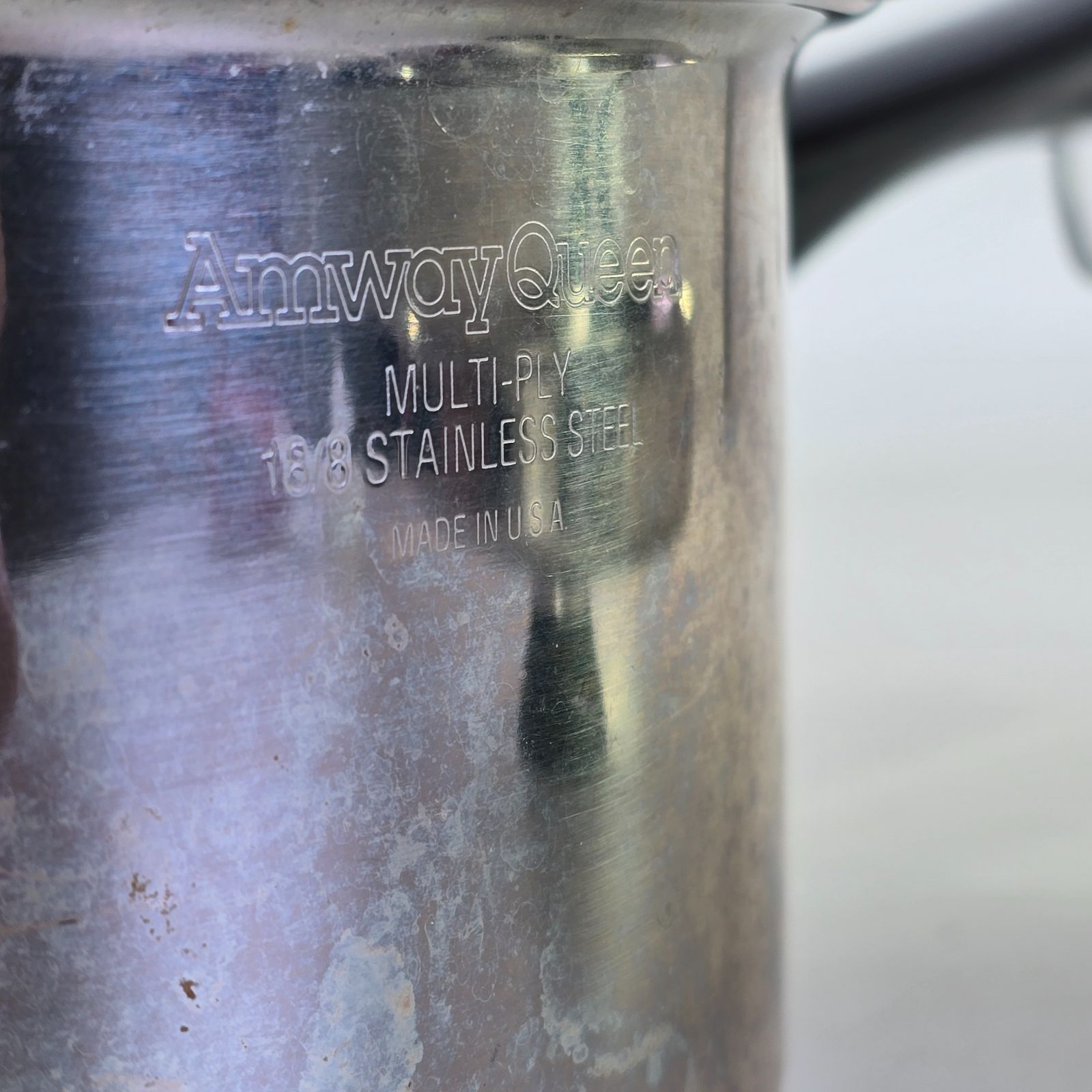 Amway Queen 中 ソースパン 片手鍋 蓋付 旧型 片手 鍋 ステンレス