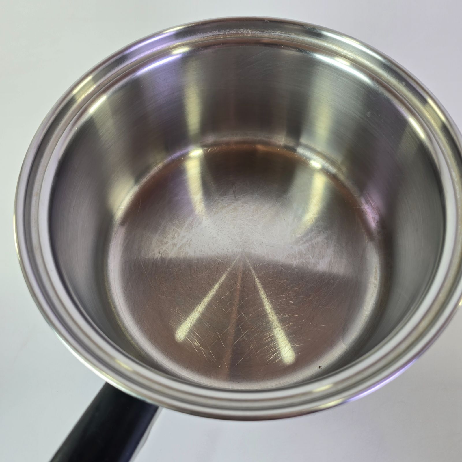 Amway Queen 中 ソースパン 片手鍋 蓋付 旧型 片手 鍋 ステンレス